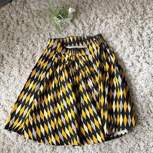 Vibrant Diamond Pattern 2017 Fall Laura Byrnes A-Line Skirt